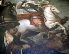 St. James the Major Disciple of Jesus and one of the 12 Apostles. Image of St. James in the Ba…