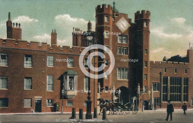 'St. James's Palace, London', c1910, (1910).  Artist: Unknown.