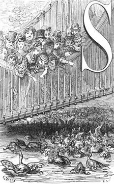 St. James's Park - Feeding the Ducks 1872. Creator: Gustave Doré