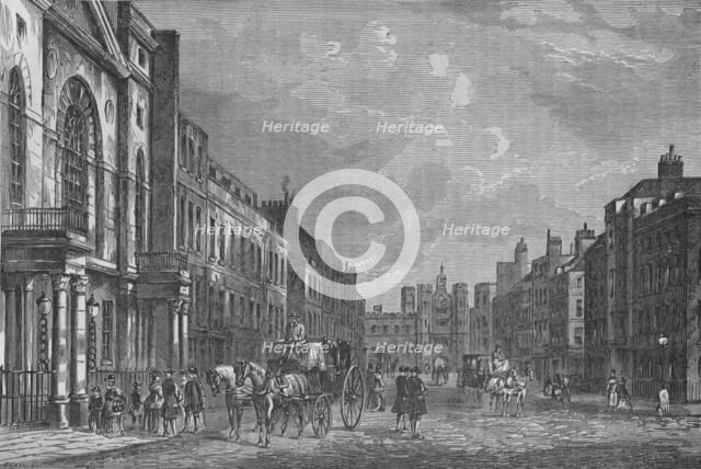St James's Street, Westminster, London, in 1750, c1800 (1878). Artist: Unknown.