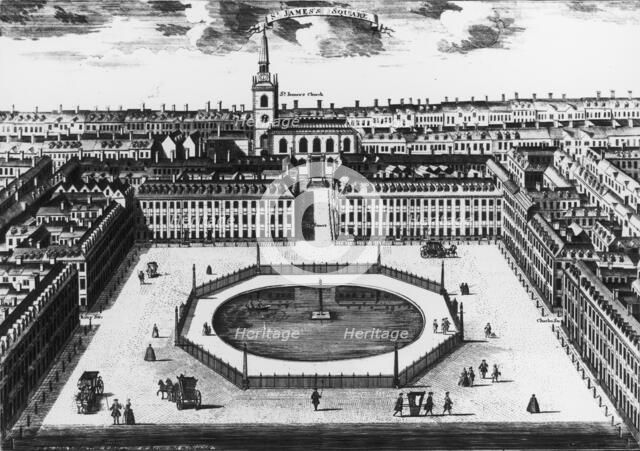 St James's Square, London, c1725. Artist: Sutton Nicholls
