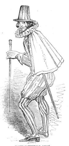 St. James's Theatre - The Amateurs - Master Matthew (Mr. Leech), 1845. Creator: Joseph Kenny Meadows