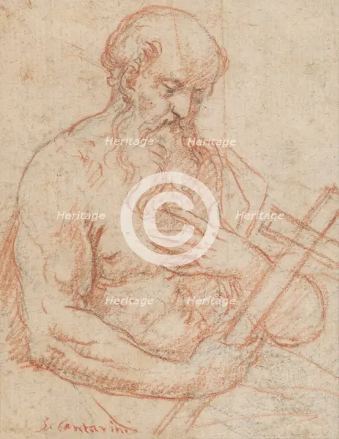 St. Jerome, 1st half 17th century. Creators: Simone Cantarini, St Jerome.