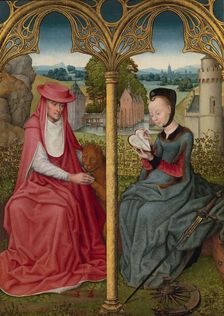 St Jerome and St Catherine of Alexandria, c.1480-c.1490. Creator: Anon