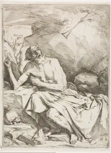 St. Jerome Hearing the Trumpet of the Last Judgment, 1621. Creator: Jusepe de Ribera