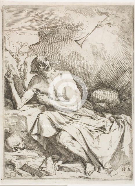 St. Jerome Hearing the Trumpet of the Last Judgment, 1621. Creator: Jusepe de Ribera.