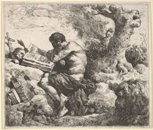 St. Jerome in a Landscape, 1762-63. Creator: Jean Jacques Lagrenee