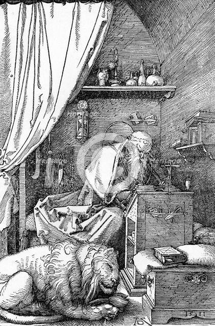 'St. Jerome in His Cell', 1511, (1906). Artist: Albrecht Durer.