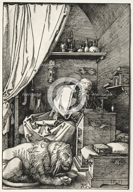 St. Jerome in His Cell, 1511. Creator: Albrecht Dürer (German, 1471-1528).