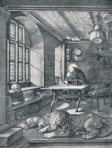 St Jerome in his Study 1514 (1906). Artist: Albrecht Durer