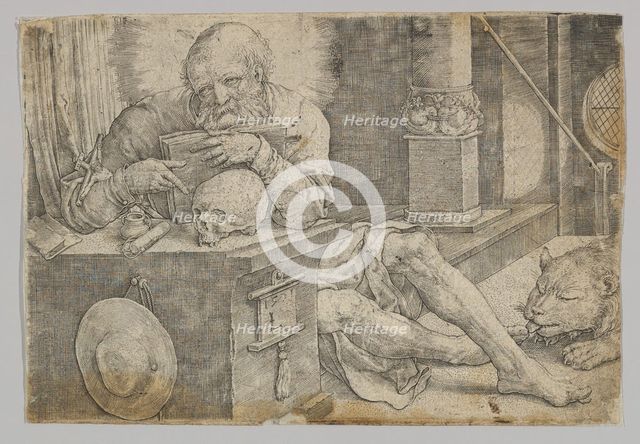 St. Jerome in his Study, 1521. Creator: Lucas van Leyden.