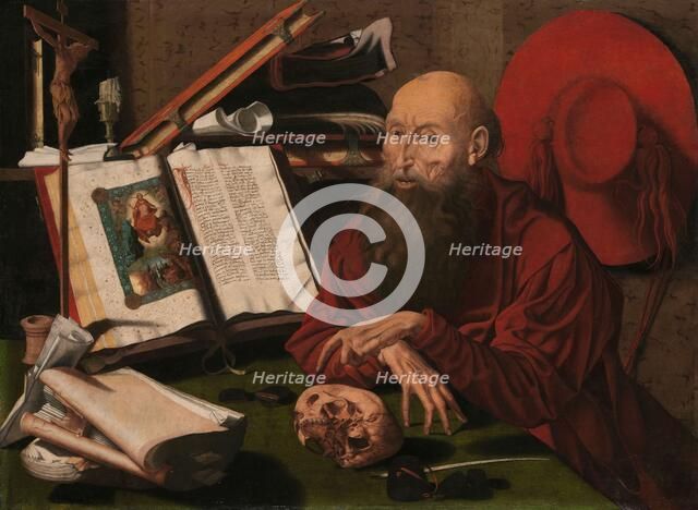 St Jerome in his study, c.1535-c.1545. Creator: Marinus van Reymerswaele.