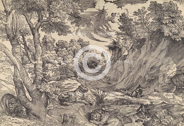 St. Jerome in the Wilderness, mid-16th century., mid-16th century. Creator: Attributed to Nicolò Boldrini.