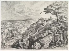 St. Jerome in the Wilderness (S. Hieronymus in Deserto) from The Large Landscapes, ca. 1555-56. Creator: Johannes van Doetecum I