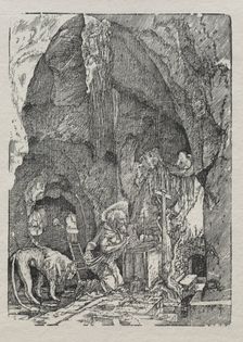 St. Jerome in the Cave, c. 1513-15. Creator: Albrecht Altdorfer (German, c. 1480-1538)