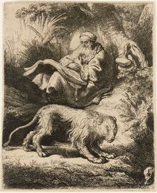 St Jerome reading, 1634. Creator: Rembrandt Harmensz van Rijn