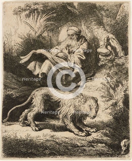 St Jerome reading, 1634. Creator: Rembrandt Harmensz van Rijn.