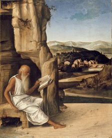 St Jerome reading in a Landscape, late 15th century