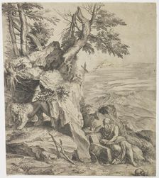 St Jerome reading in the desert, 1565. Creator: Cornelis Cort