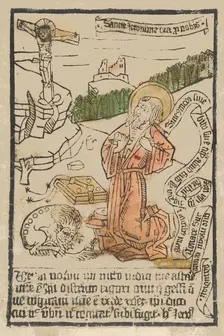 St. Jerome (Schr. 1551m), 15th century., 15th century. Creator: Anon