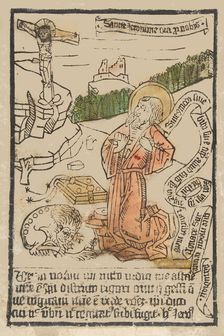 St. Jerome (Schr. 1551m), 15th century., 15th century. Creator: Anon