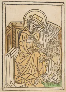 St. Jerome (Schr. 1554a), 15th century., 15th century. Creator: Anon