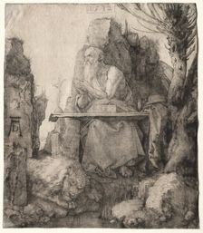 St. Jerome Seated Near a Pollard Willow, 1512. Creator: Albrecht Dürer (German, 1471-1528)