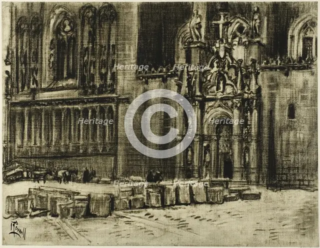St. Juan de los Reyes, the Door and the Chains, c. 1903. Creator: Joseph J Pennell.