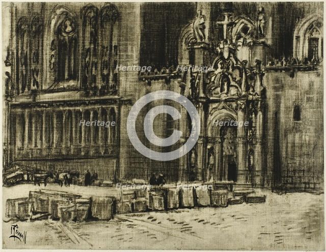 St. Juan de los Reyes, the Door and the Chains, c. 1903. Creator: Joseph J Pennell.