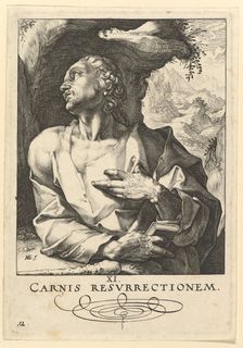 St. Jude Thaddaeus, from Christ, the Apostles and St. Paul with the Creed, ca. 1589. Creator: Hendrik Goltzius