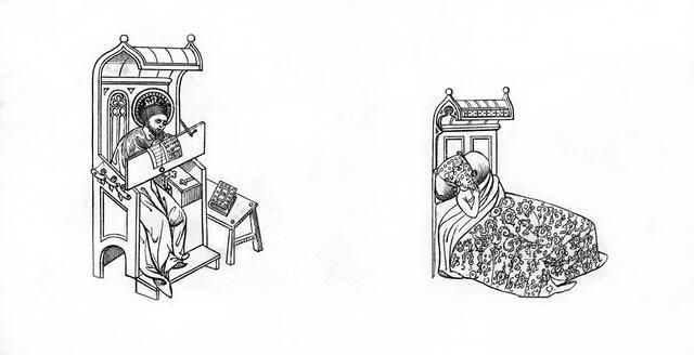 St Jude and King Ahaziah, second half of the 14th century, (1843).Artist: Henry Shaw