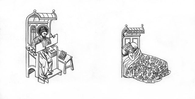 St Jude and King Ahaziah, second half of the 14th century, (1843).Artist: Henry Shaw