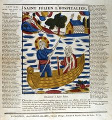 St Julian, patron saint of travellers, 19th century. Artist: Anon