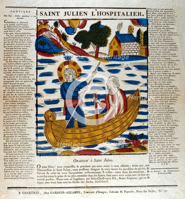 St Julian, patron saint of travellers, 19th century. Artist: Anon