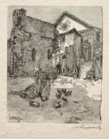 St. Julien le Pauvre: Le Portail. Creator: Auguste Louis Lepère (French, 1849-1918)