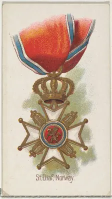 St. Olaf, Norway, from the World's Decorations series (N30) for Allen & Ginter Cigarettes,..., 1890. Creator: Allen & Ginter