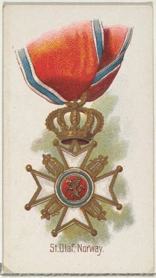 St. Olaf, Norway, from the World's Decorations series (N30) for Allen & Ginter Cigarettes,..., 1890. Creator: Allen & Ginter