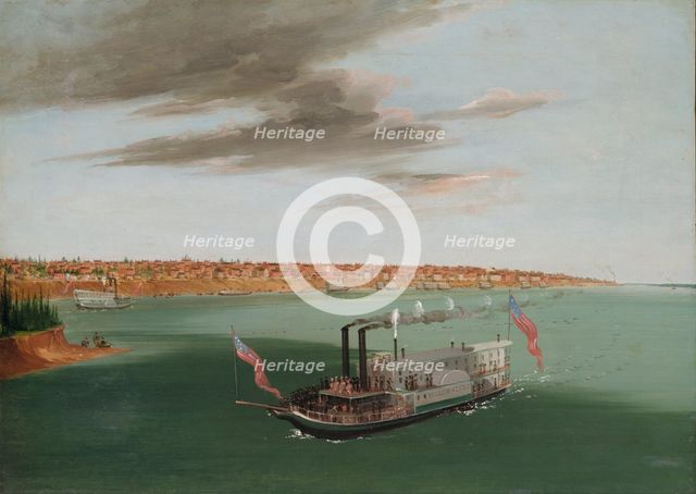 St. Louis from the River Below, 1832-1833. Creator: George Catlin.