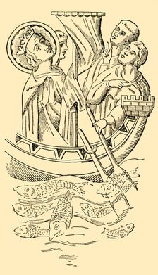 St. Louis, King of France, Crosses the Sea to the Holy Land 13th century, (c1930). Creator: Unknown