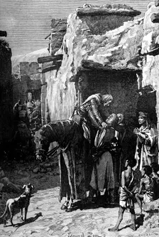 St Louis, King of France, seeking refuge from the Saracens, (1909)