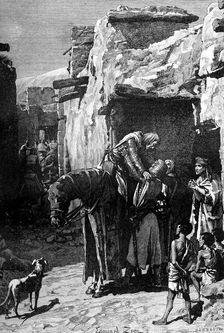 St Louis, King of France, seeking refuge from the Saracens, (1909)