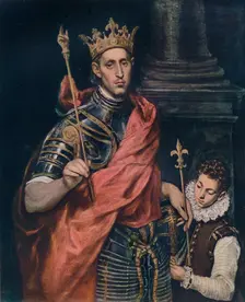 St. Louis King of France with a Page c1590. Artist: El Greco