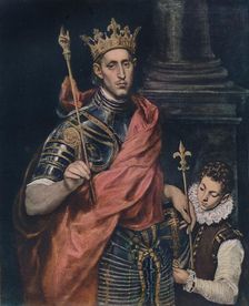 St. Louis King of France with a Page c1590. Artist: El Greco