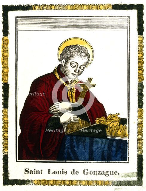 St Louis of Gonzaga, 16th century Italian saint and protector of young students, 19th century. Artist: Anon