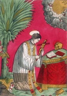 St Louis of Gonzaga, Italian saint and protector of young students, 19th century. Artist: Anon