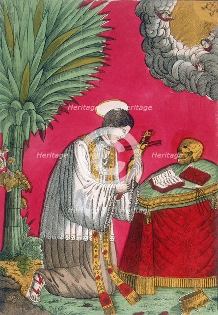 St Louis of Gonzaga, Italian saint and protector of young students, 19th century. Artist: Anon