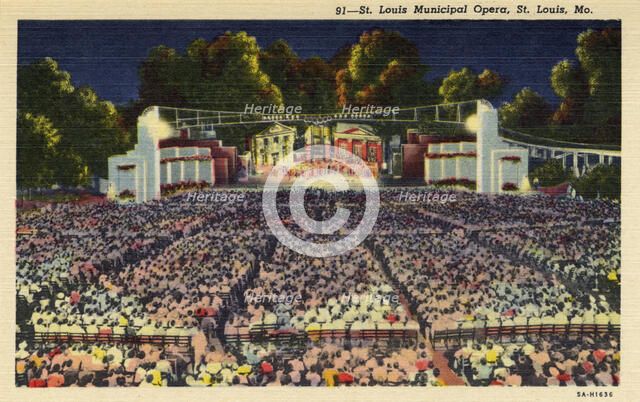 St Louis Municipal Opera, St Louis, Missouri, USA, 1935. Artist: Unknown
