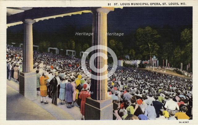 St Louis Municipal Opera, St Louis, Missouri, USA, 1940. Artist: Unknown