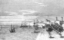 St. Louis, Senegal, viewed from the north; Journey from the Senegal to the Niger 1875. Creator: Unknown