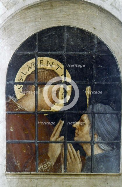St Laurence converting his gaoler, early 15th century. Artist: Fra Angelico